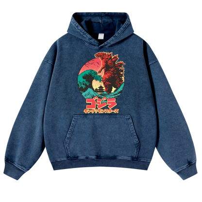 Kaiju Vintage Washed Thick Cotton Hoodie