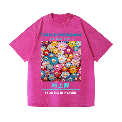 Flower TM Vintage Wash Japanese Design T-Shirt
