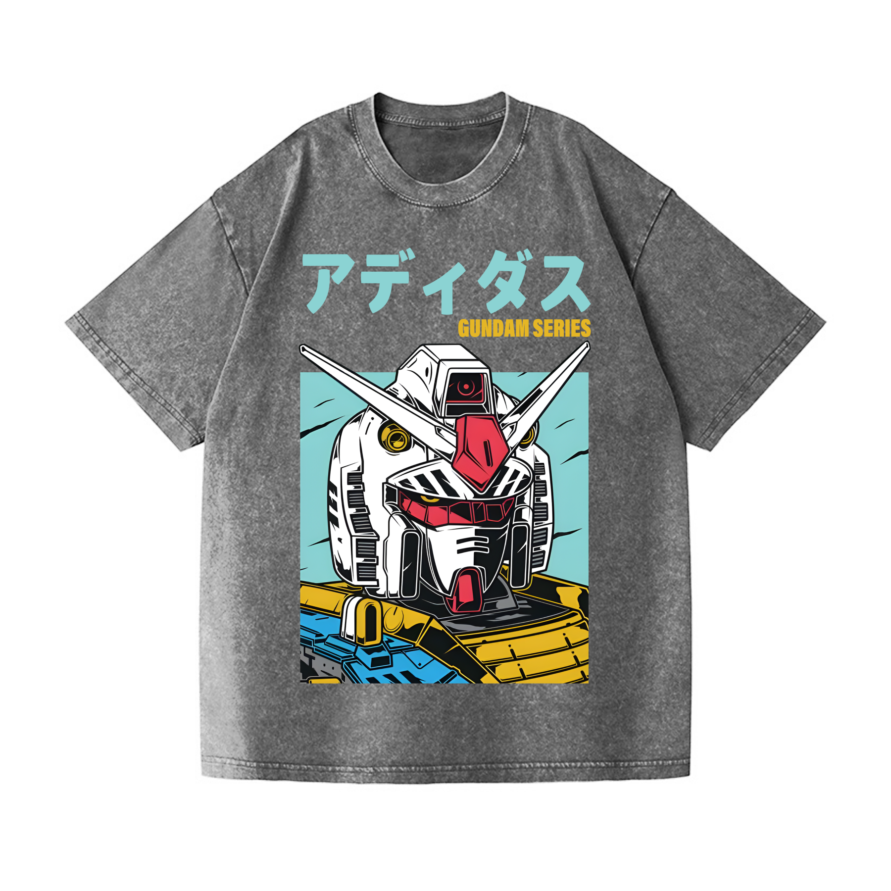 Mobile Suit Gundam Vintage Wash Japanese Design T-Shirt