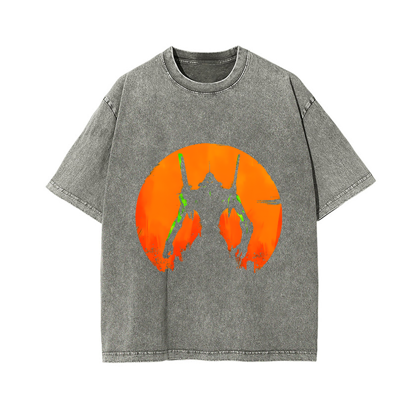 Evangelion Vintage Wash Japanese Design T-Shirt
