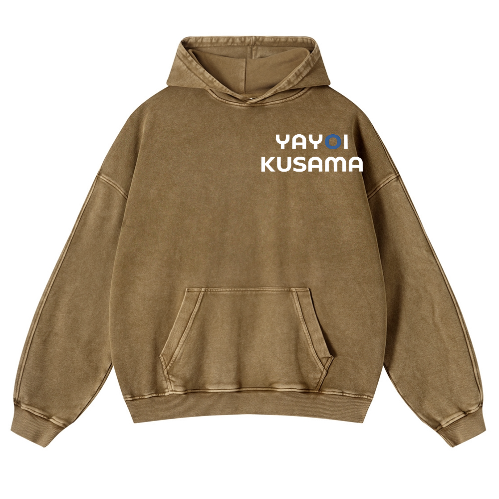 Yayoi Kusama Vintage Washed Cotton Back Art Hoodie