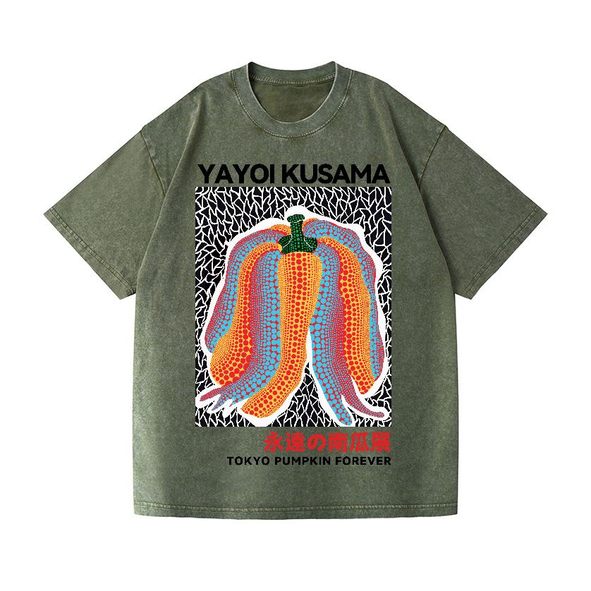 Yayoi Kusama Vintage Wash Japanese Design T-Shirt