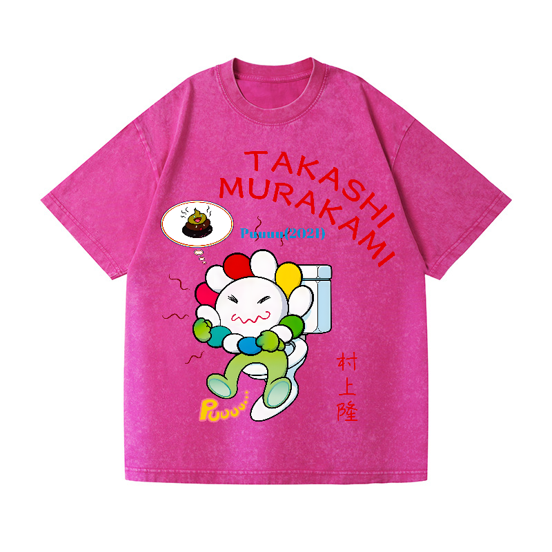 Flower TM Vintage Wash Japanese Design T-Shirt