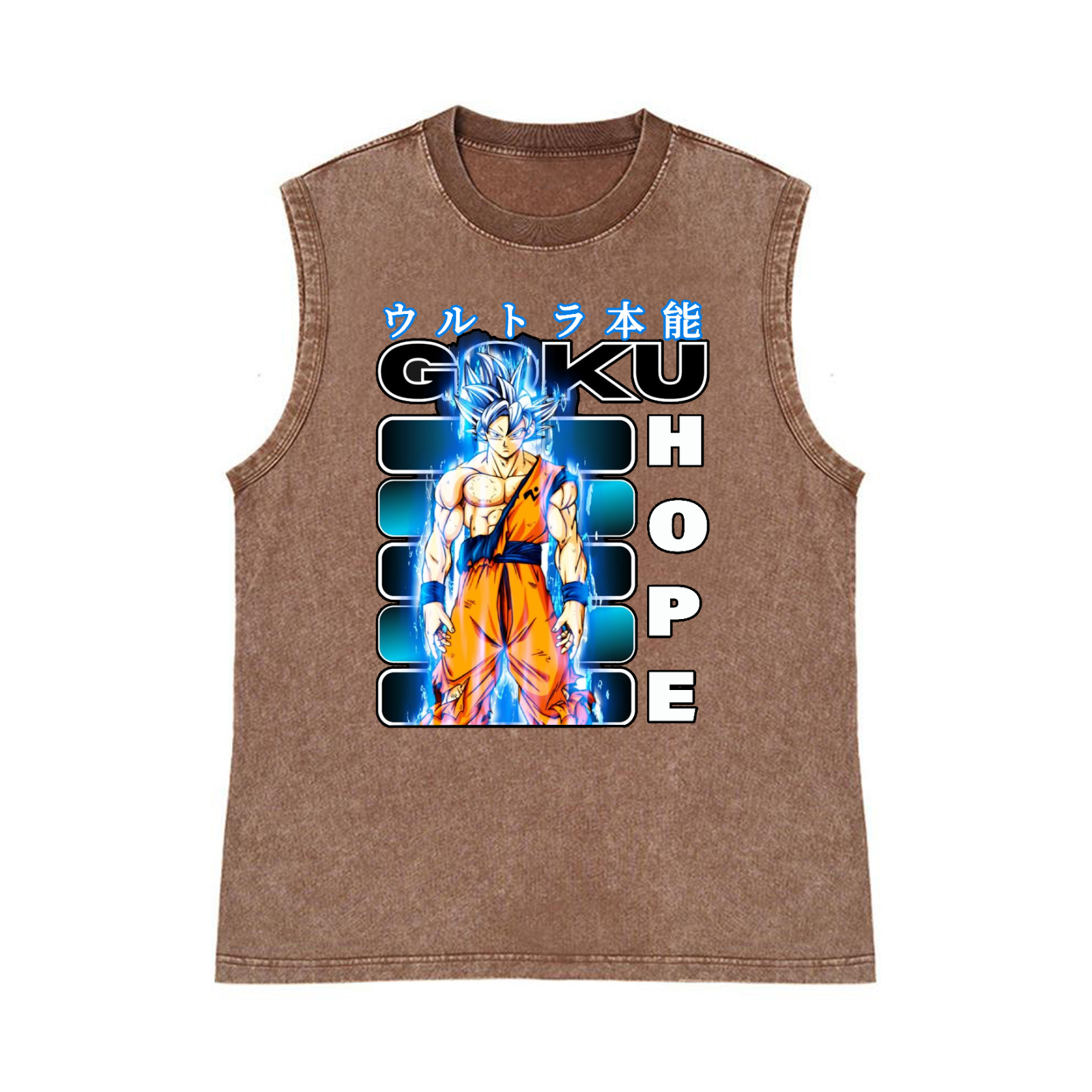 DB Son Goku Pure Cotton Wash-Dyed Sleeveless Tank Top