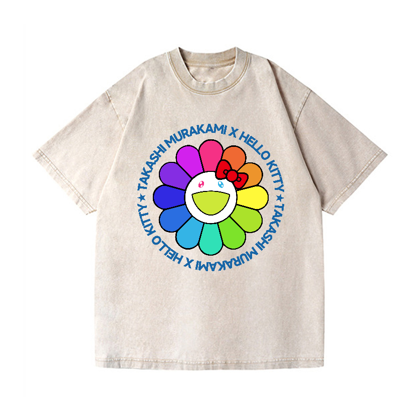 Japan Sunflower TM Vintage Wash Japanese Design T-Shirt