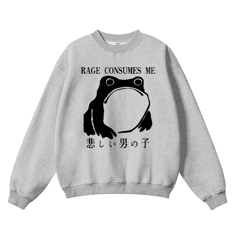 Matsumoto Hoji Frog Wrinkle-Resistant Crewneck Sweatshirt