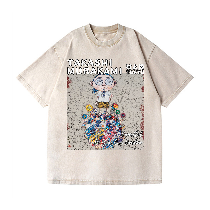 Flower TM Vintage Wash Japanese Design T-Shirt
