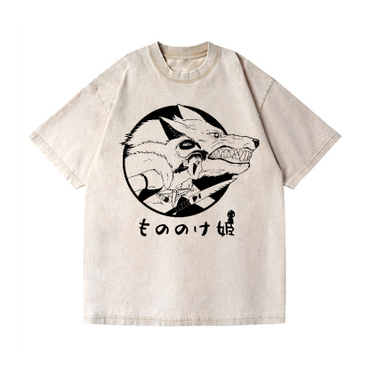 Princess Mononoke Ghibli Vintage Wash Japanese Design T-Shirt