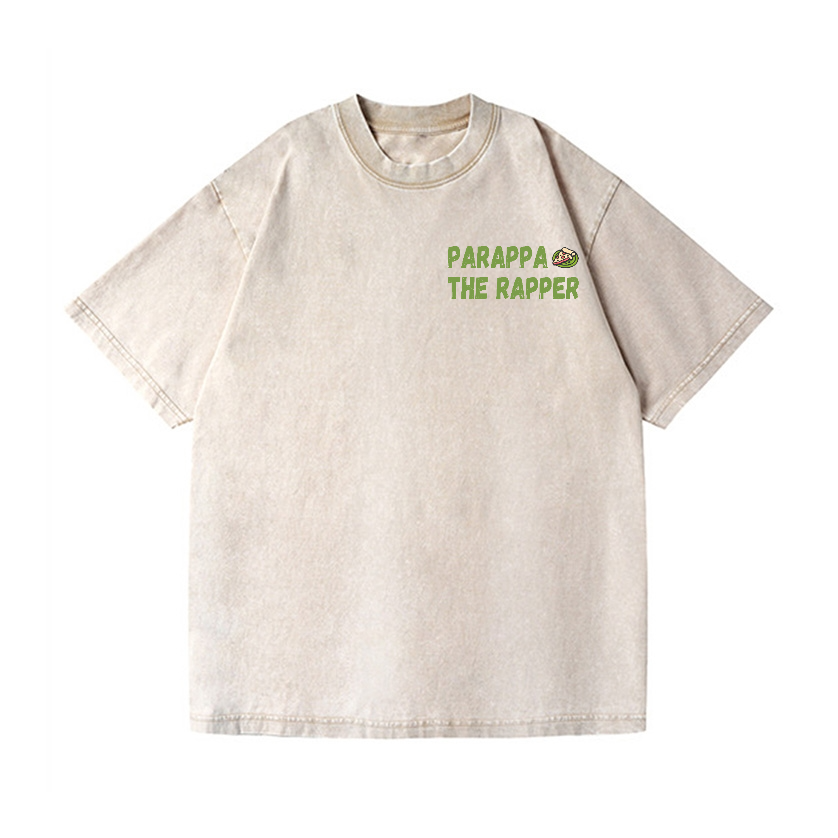 PaRappa the Rapper Vintage Wash Japanese Design Back Art T-Shirt