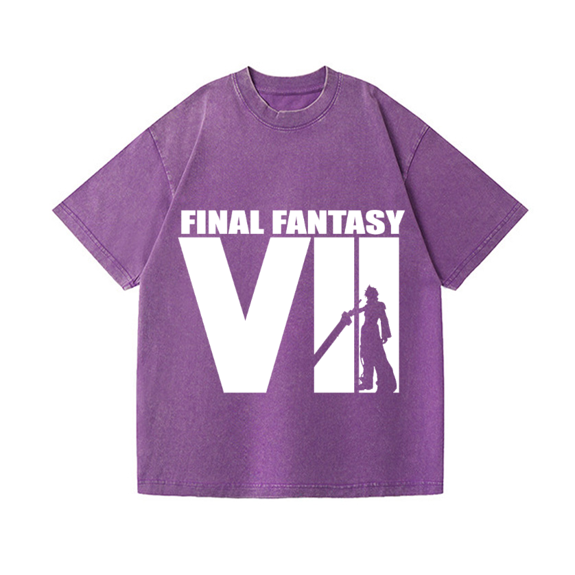 Final Fantasy VII Vintage Wash Japanese Design T-Shirt