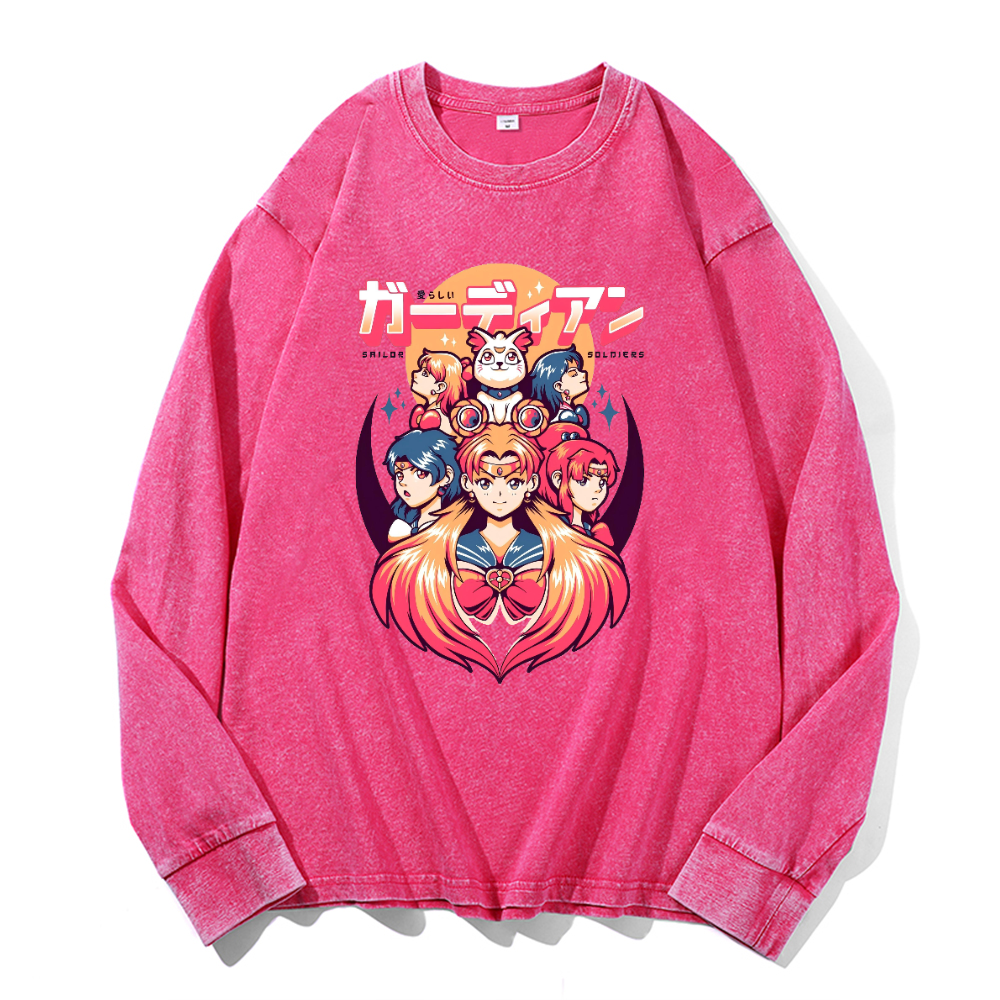 Sailor Moon Vintage Cotton Wash Crewneck Sweatshirt