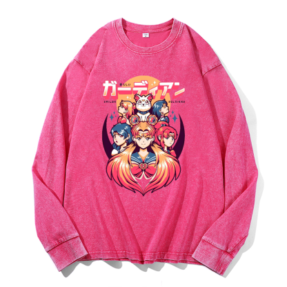 Sailor Moon Vintage Cotton Wash Crewneck Sweatshirt