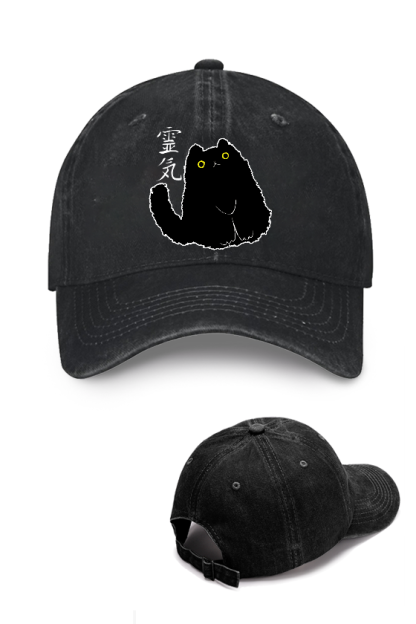 Lucky Cat Art Vintage Cotton Cap