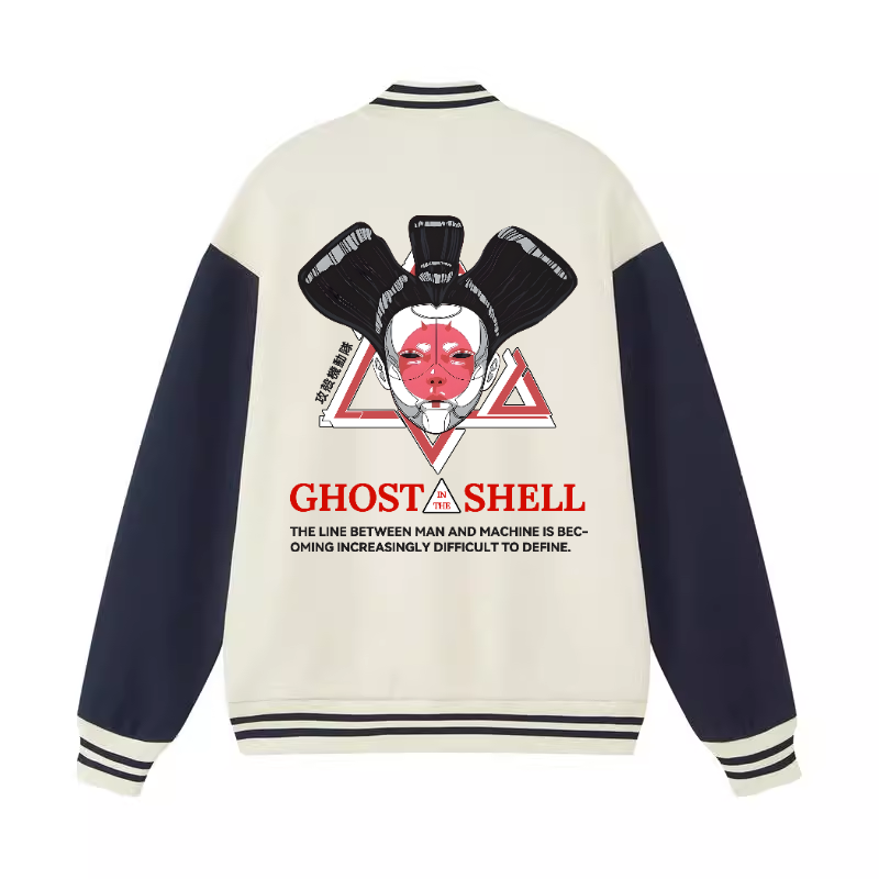 Ghost of the Shell Geisha Vintage Cotton Varsity Jacket