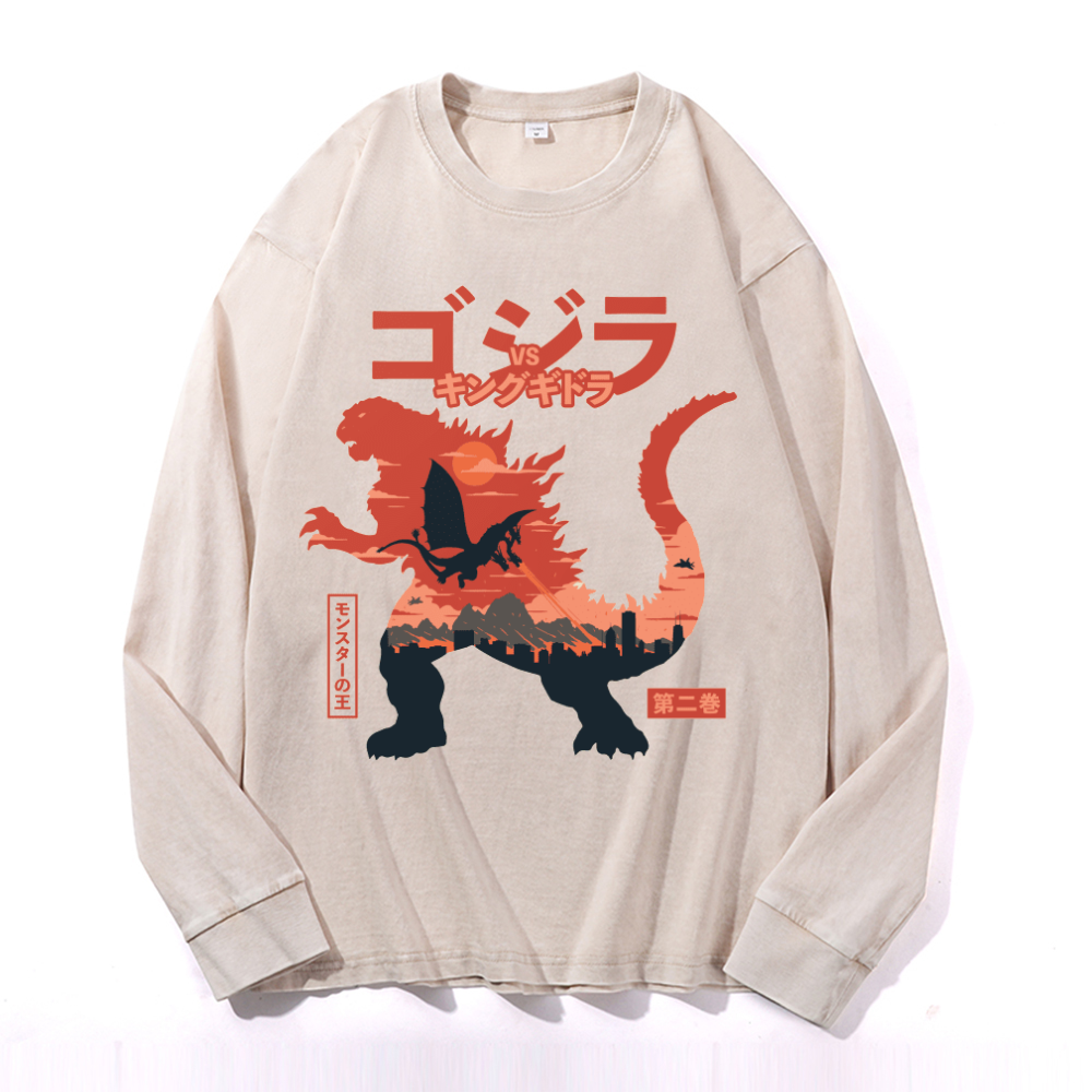 Kaiju Vintage Cotton Wash Crewneck Sweatshirt