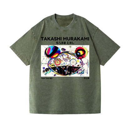 Japan Sunflower TM Panda Vintage Wash Japanese Design T-Shirt