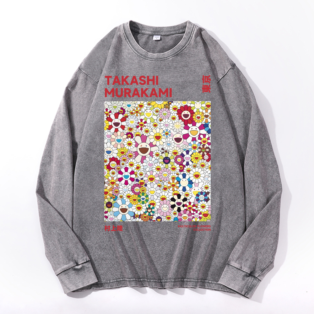 Sunflower TM Vintage Cotton Wash Crewneck Sweatshirt