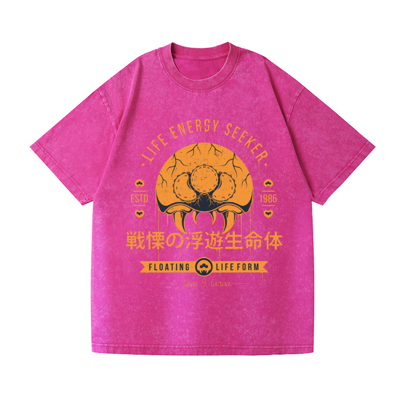Life Energy Seeker Vintage Wash Japanese Design T-Shirt