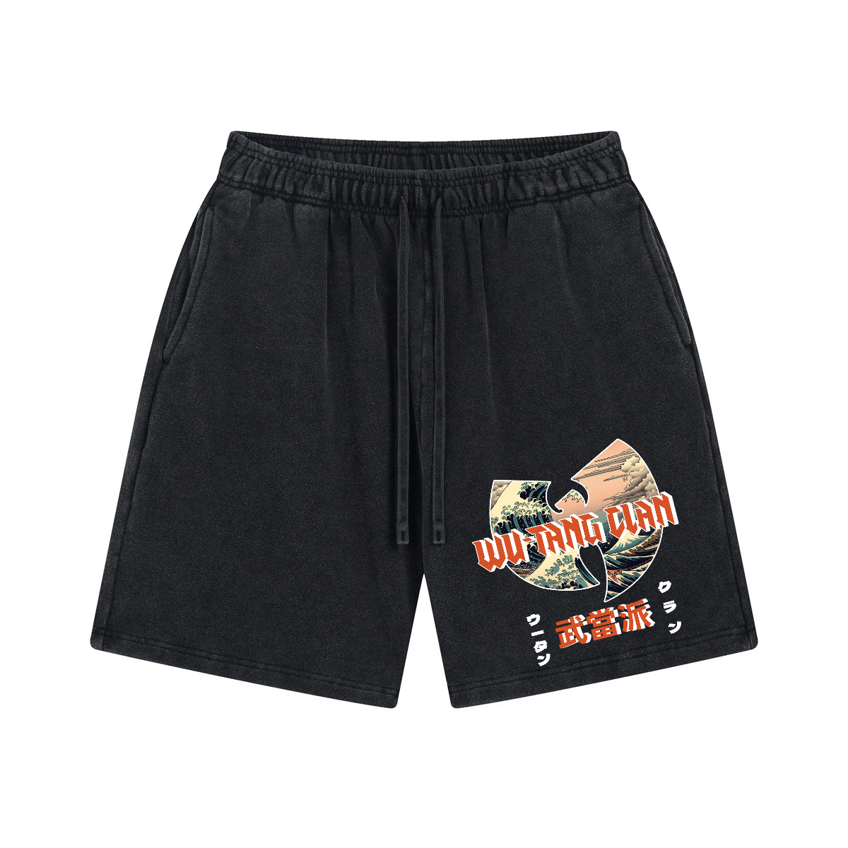 Wu Tang Clan Ukiyoe Vintage Pure Thick Cotton Shorts