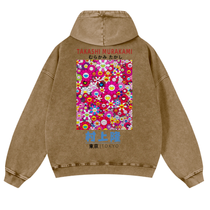 TM Sunflower Vintage Washed Cotton Back Art Hoodie