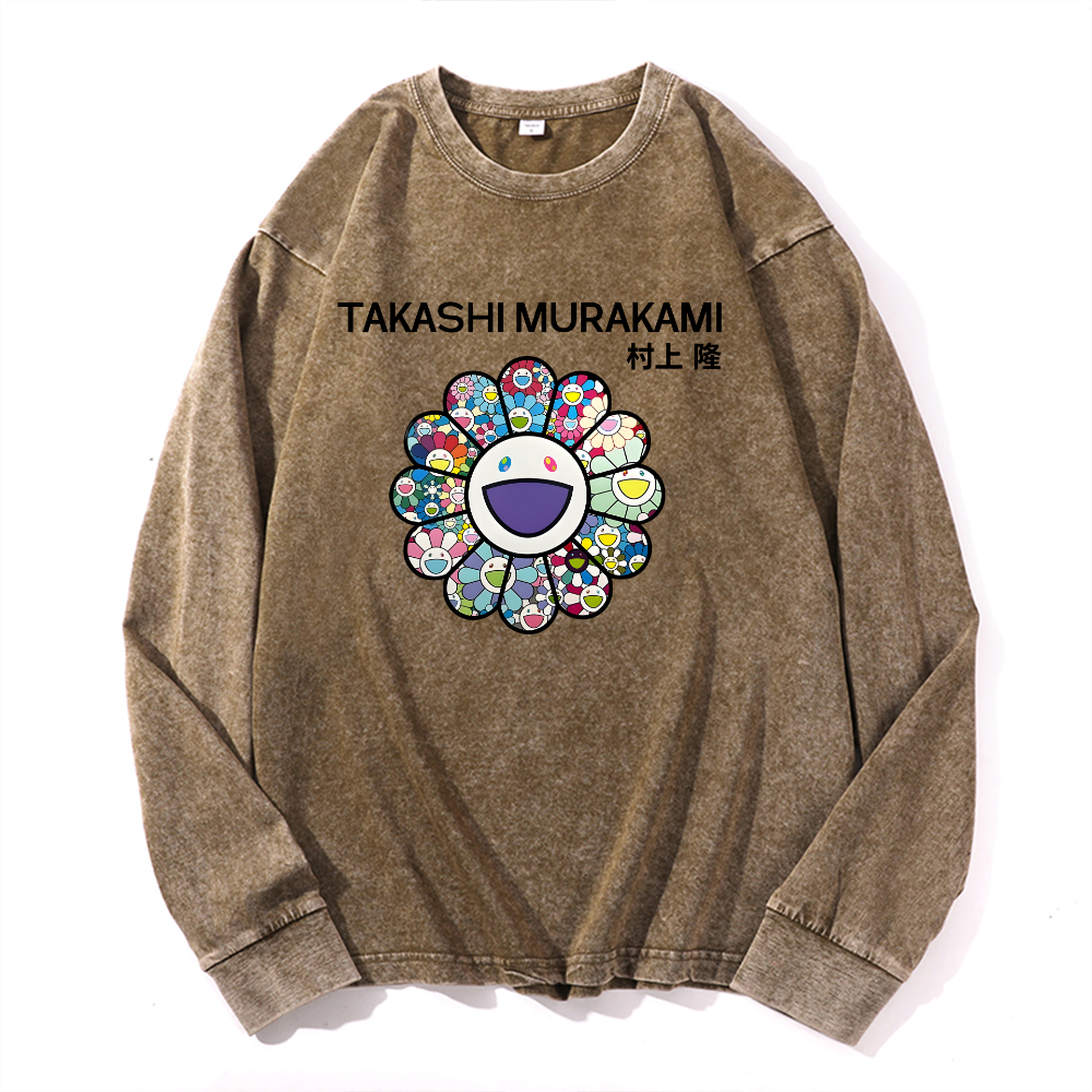 Sunflower TM Vintage Cotton Wash Crewneck Sweatshirt