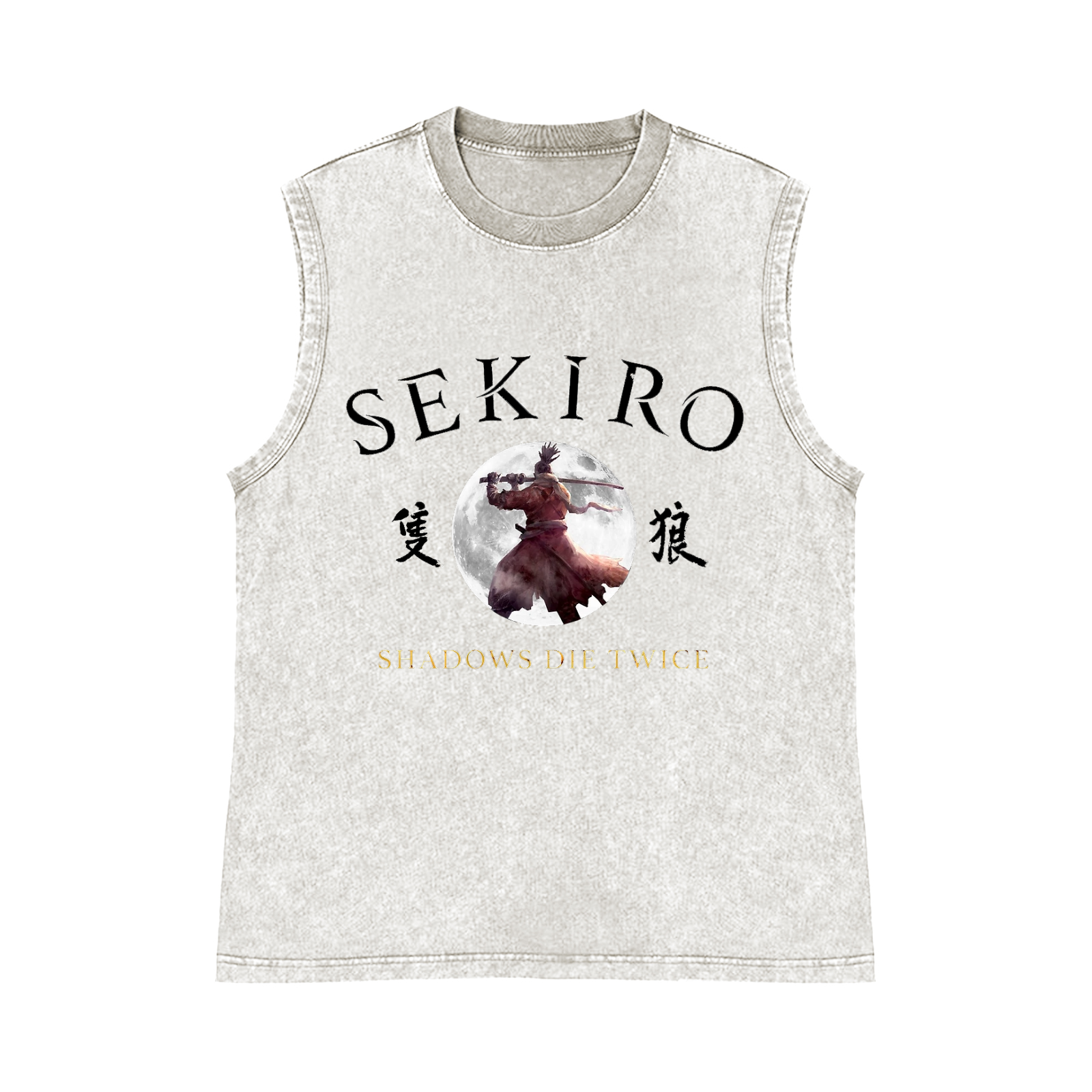 Sekiro Pure Cotton Wash-Dyed Sleeveless Tank Top