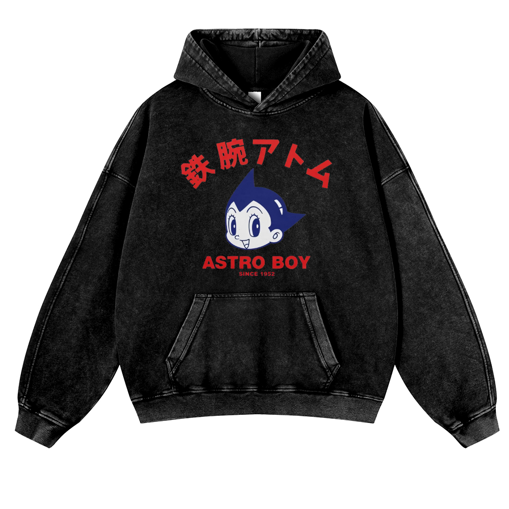 Astro Boy Vintage Washed Thick Cotton Hoodie