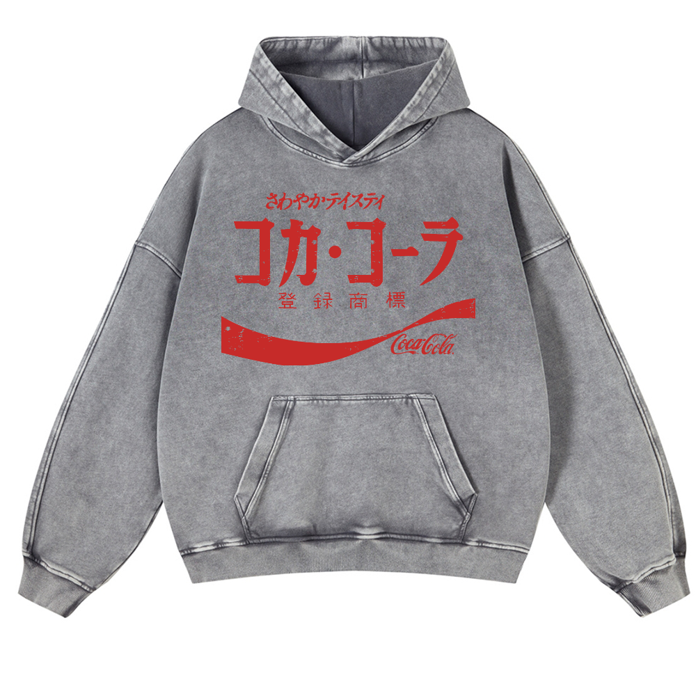 Coca Cola Vintage Washed Thick Cotton Hoodie