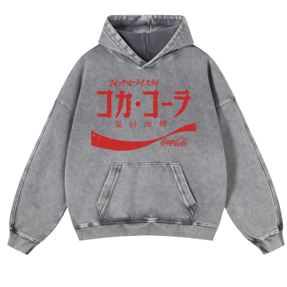 Coca Cola Vintage Washed Thick Cotton Hoodie
