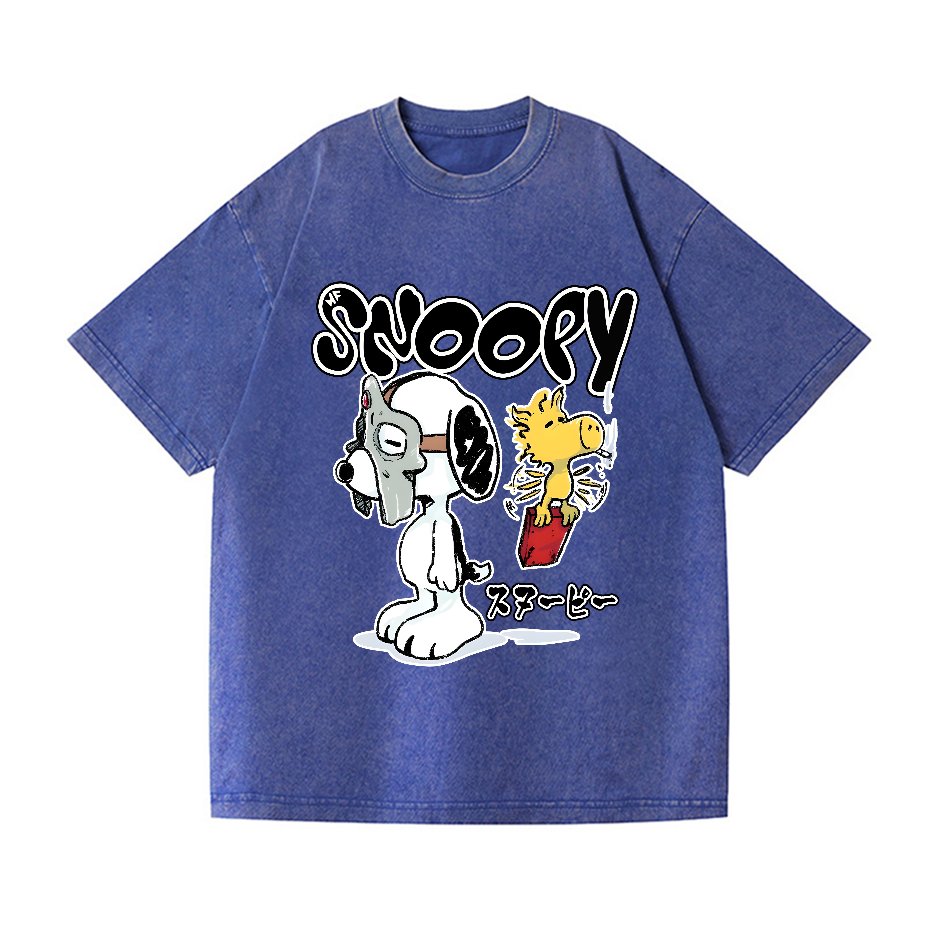 Snoopy MF Doom Vintage Wash Japanese Design T-Shirt