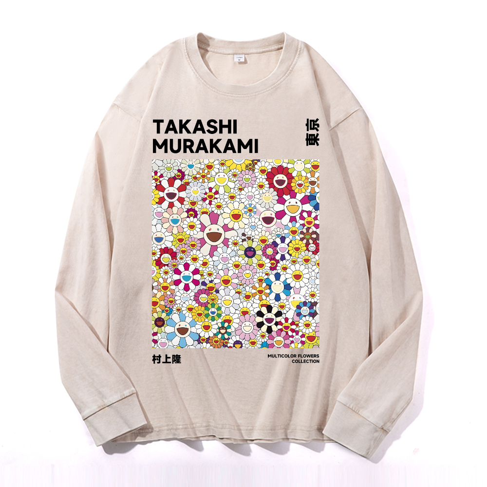 Sunflower TM Vintage Cotton Wash Crewneck Sweatshirt