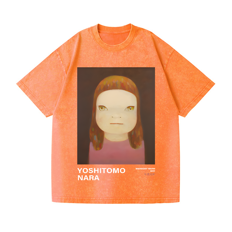 Yoshitomo Nara Vintage Wash Japanese Design T-Shirt