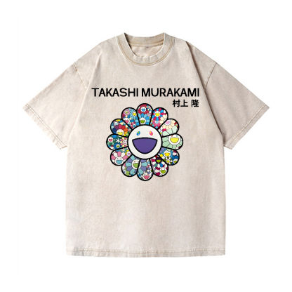 Flower TM Vintage Wash Japanese Design T-Shirt