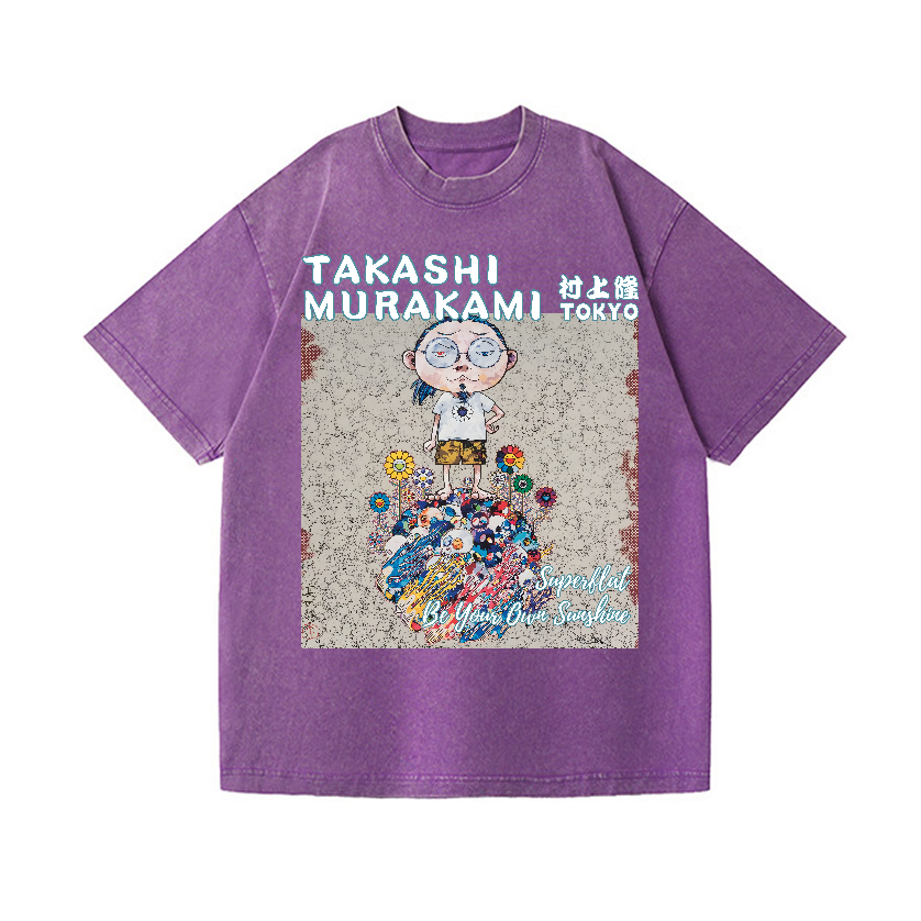 Flower TM Vintage Wash Japanese Design T-Shirt