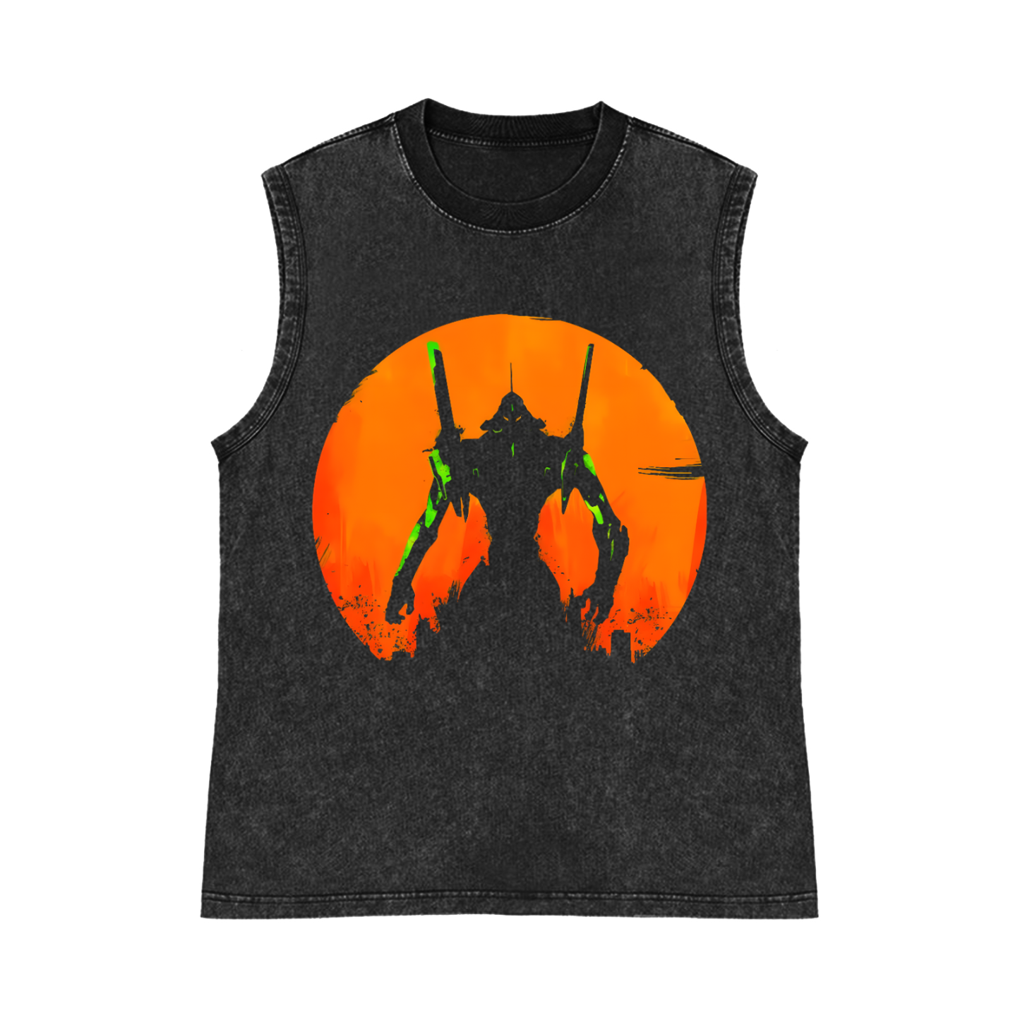 Evangelion Pure Cotton Wash-Dyed Sleeveless Tank Top