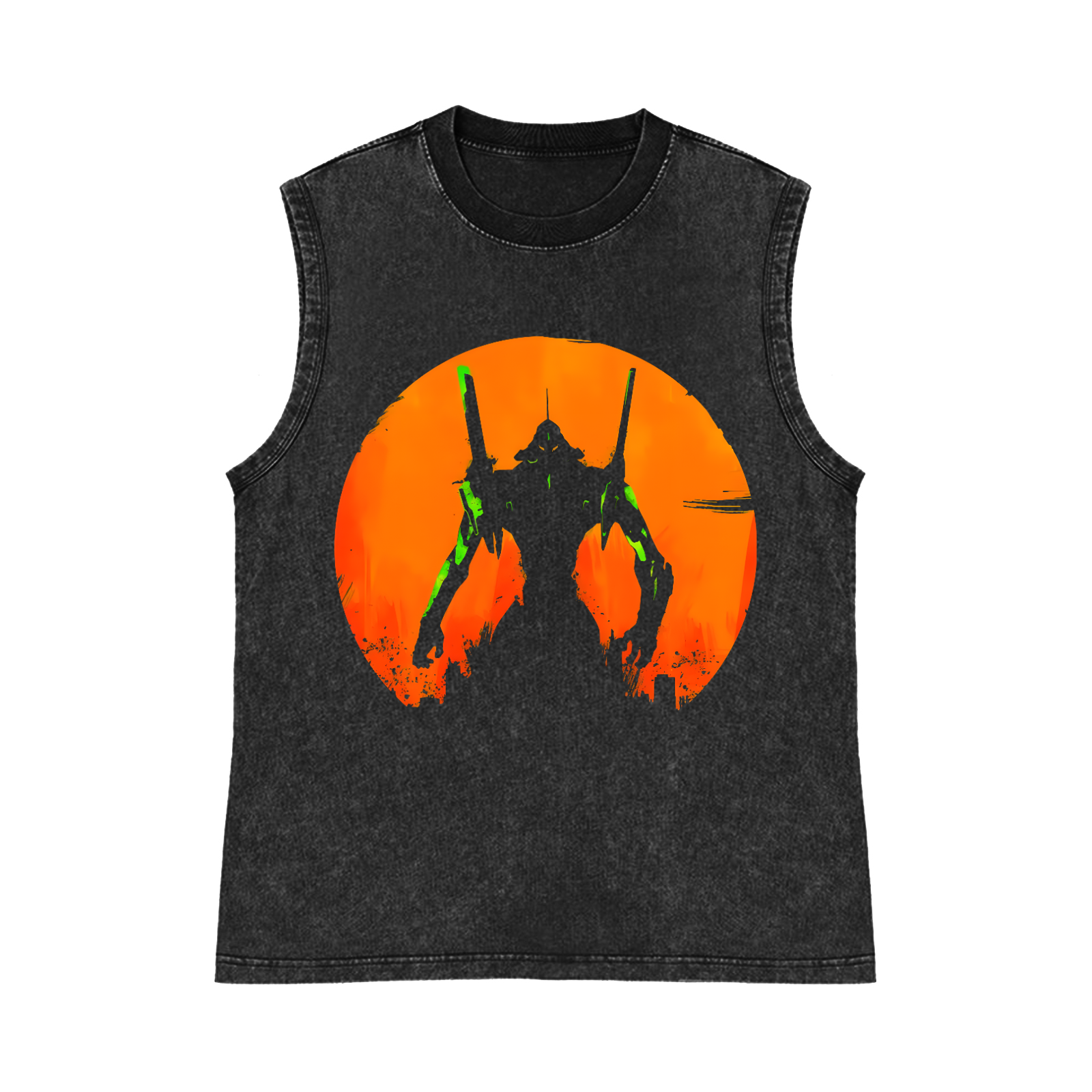 Evangelion Pure Cotton Wash-Dyed Sleeveless Tank Top