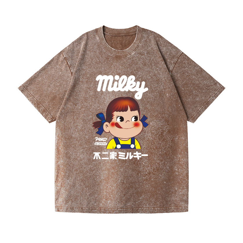 Fujiya Milky Vintage Wash Japanese Design T-Shirt
