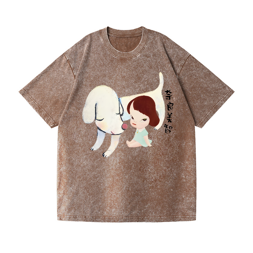 Yoshitomo Nara Vintage Wash Japanese Design T-Shirt