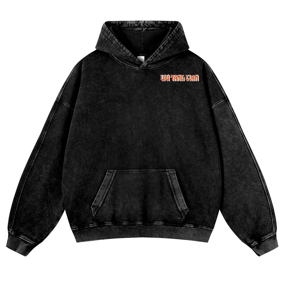 Wu-Tang Clan Ukiyoe Wave Ukiyoe Wave Vintage Washed Cotton Back Art Ho