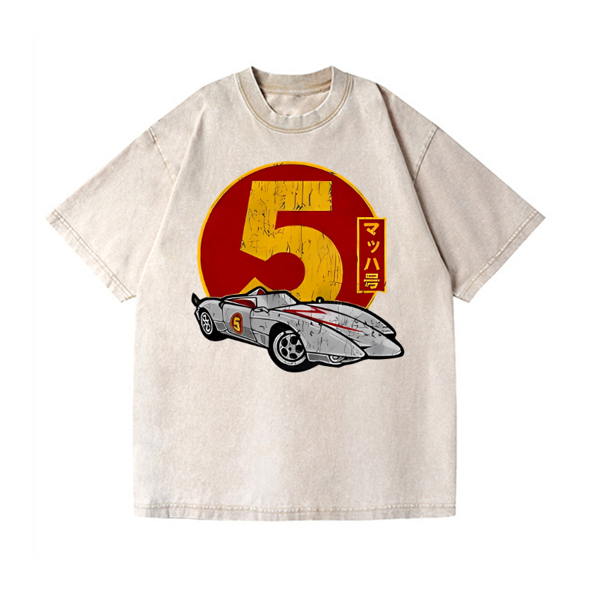 Speed Racer Mach GoGoGo Vintage Wash Japanese Design T-Shirt