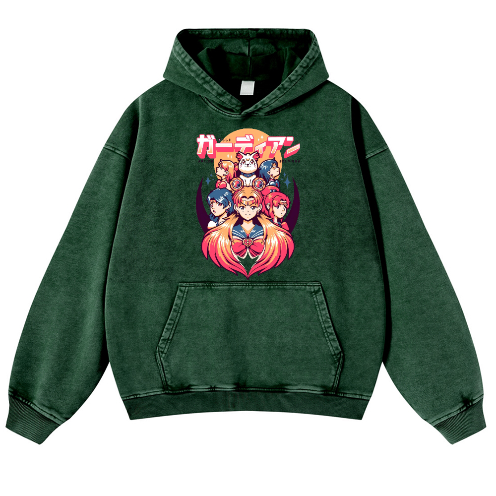 Sailor Moon Vintage Washed Thick Cotton Hoodie
