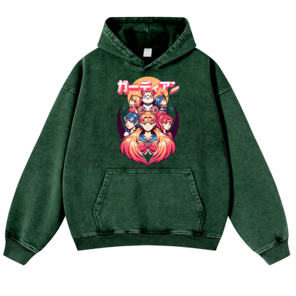 Sailor Moon Vintage Washed Thick Cotton Hoodie