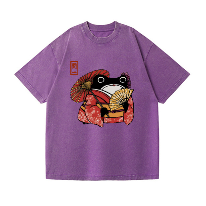 Matsumoto Hoji Frog Vintage Wash Japanese Design T-Shirt