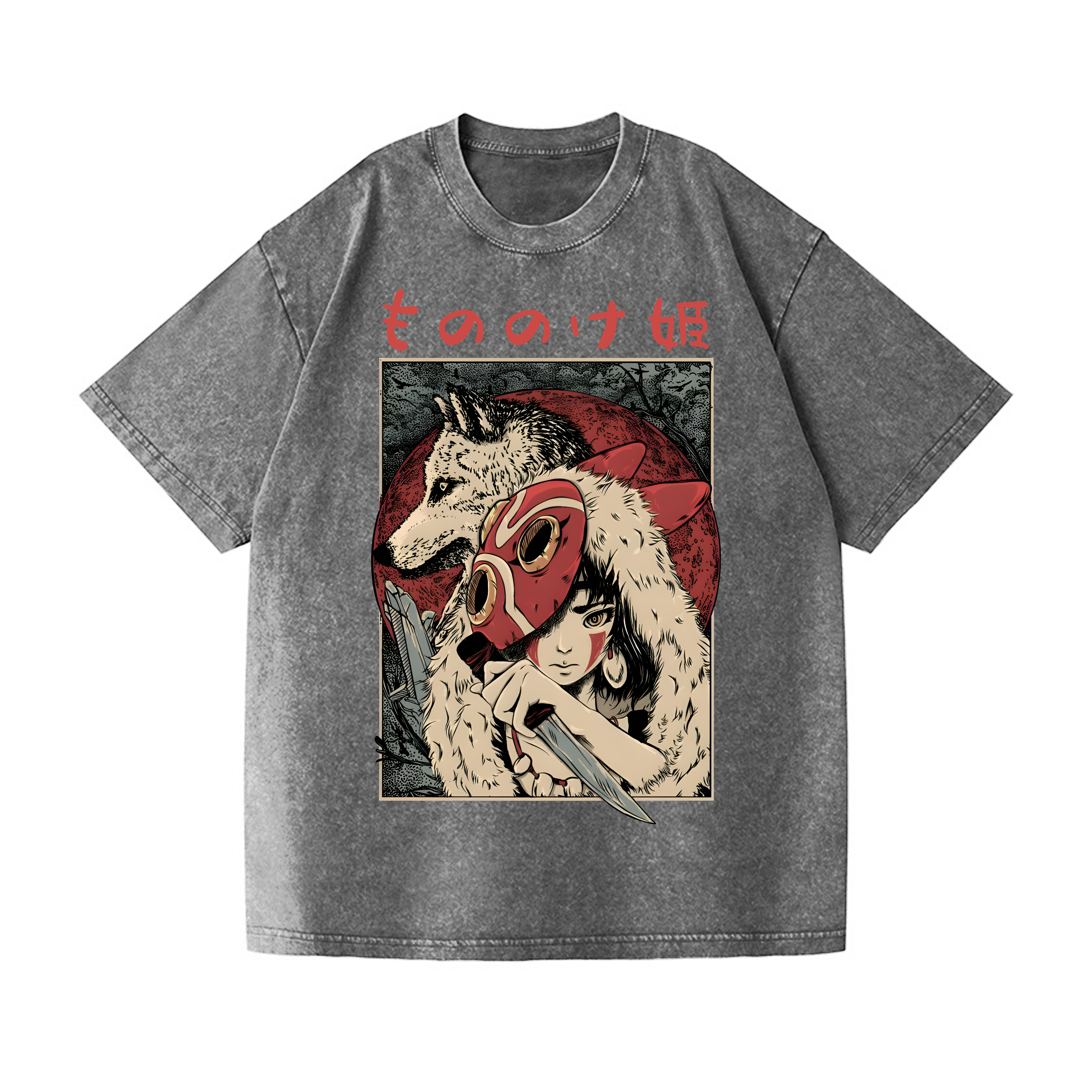 Princess Mononoke Ghibli Vintage Wash Japanese Design T-Shirt