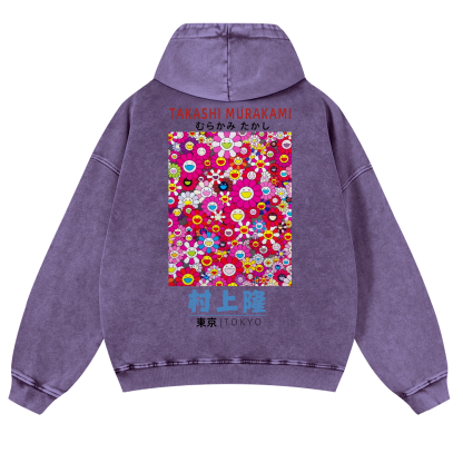 TM Sunflower Vintage Washed Cotton Back Art Hoodie