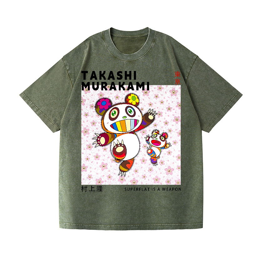 Panda TM Vintage Wash Japanese Design T-Shirt