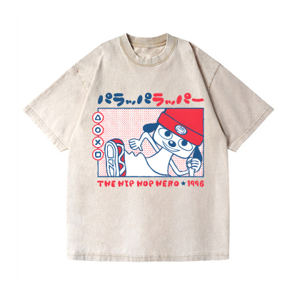 PaRappa the Rapper Vintage Wash Japanese Design T-Shirt