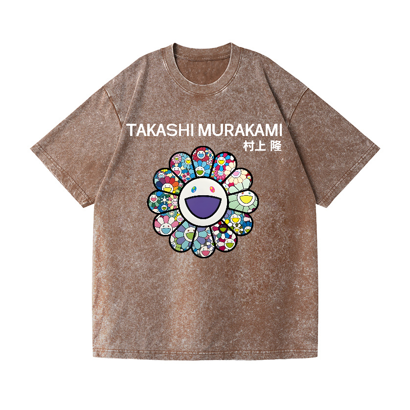 Flower TM Vintage Wash Japanese Design T-Shirt