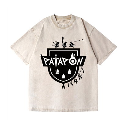 Patapon Vintage Wash Japanese Design T-Shirt