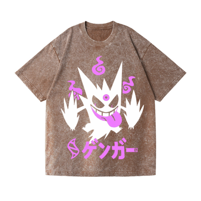 Pokemon Gengar Vintage Wash Japanese Design T-Shirt